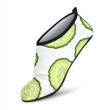 Cucumber Slices Pattern Aqua Shoes