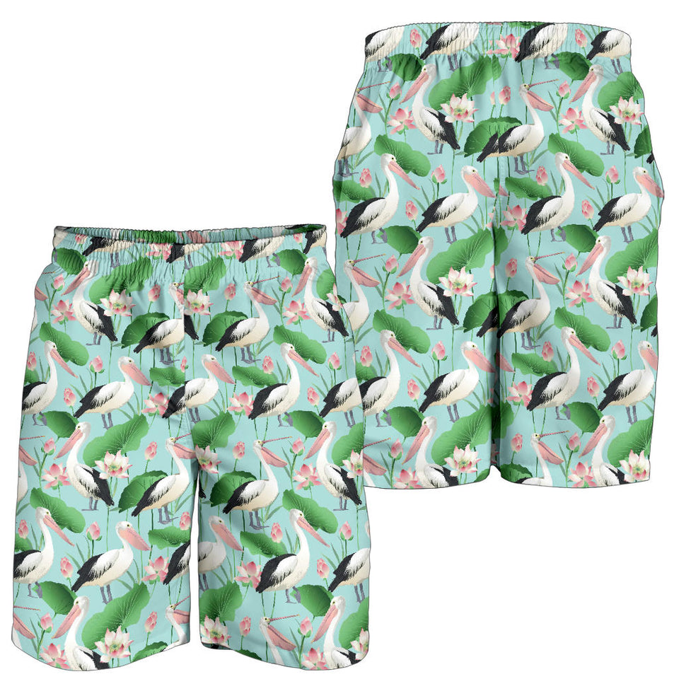 Pelican Pattern Print Design 01 Men Shorts