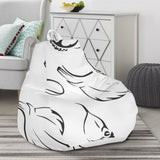 Garlic Pattern Black White Bean Bag Cover