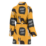 Boston Terrier Design Pattern Women'S Bathrobe
