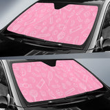 Sweet Candy Pink Background Car Sun Shade