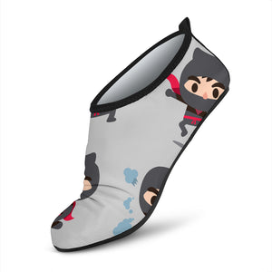 Cute Ninja Pattern Aqua Shoes