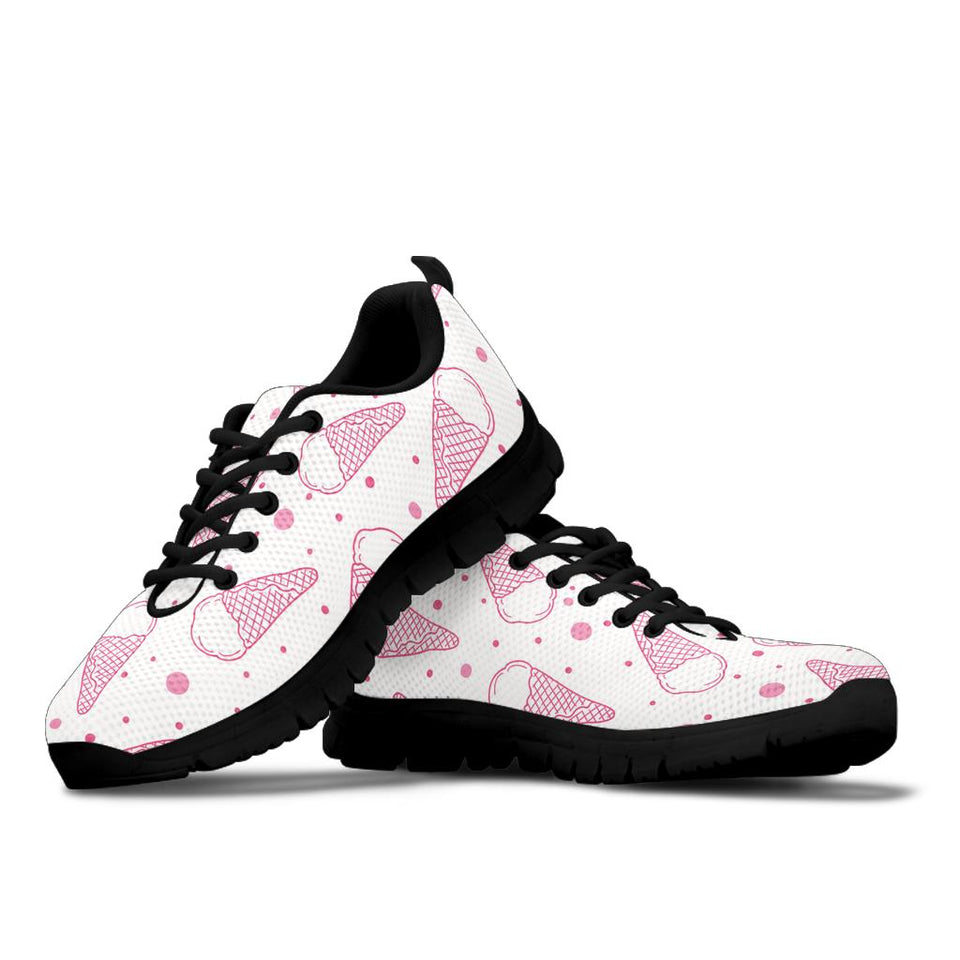 Hand Drawn Ice Cream Pattern Women'S Sneaker Shoes Pillow