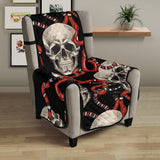 Red snake skull pattern Chair Cover Protector