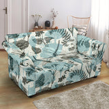 Dragonfly Butterfly Plants Insect Flower Vintage Style Pattern Loveseat Couch Slipcover