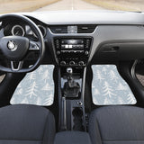 Christmas Tree Winter Forest Pattern Front And Back Car Mats