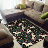 Unicorns Forest Background Area Rug
