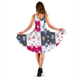 Teddy Bear Pattern Print Design 03 Sleeveless Midi Dress