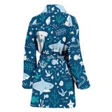 Cute Shark Pattern Women'S Bathrobe