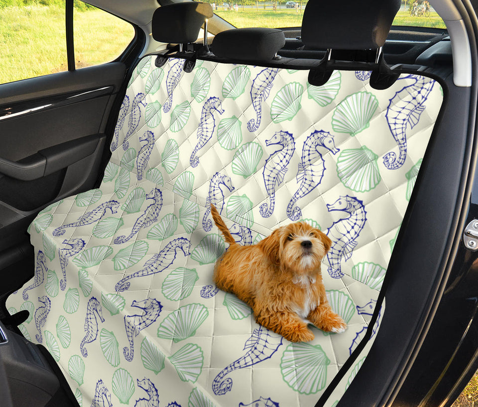 Seahorse Shell Pattern Dog Car Seat Covers