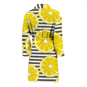 Slice Of Lemon Design Pattern Men'S Bathrobe