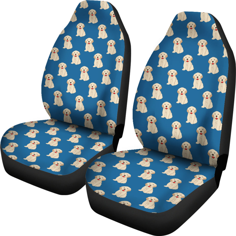Golden Retriever Pattern Print Design 03 Universal Fit Car Seat Covers