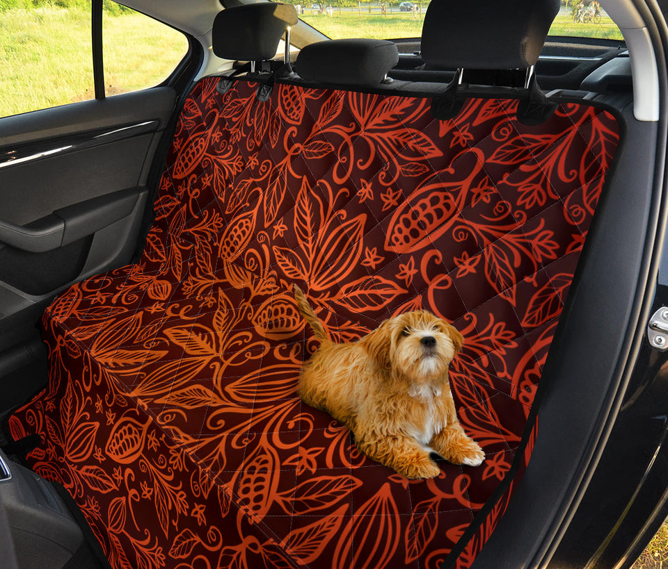 Cocoa Beans Tribal Polynesian Pattern Dog Car Seat Covers