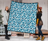 Hibiscus Pattern Print Design 04 Premium Quilt