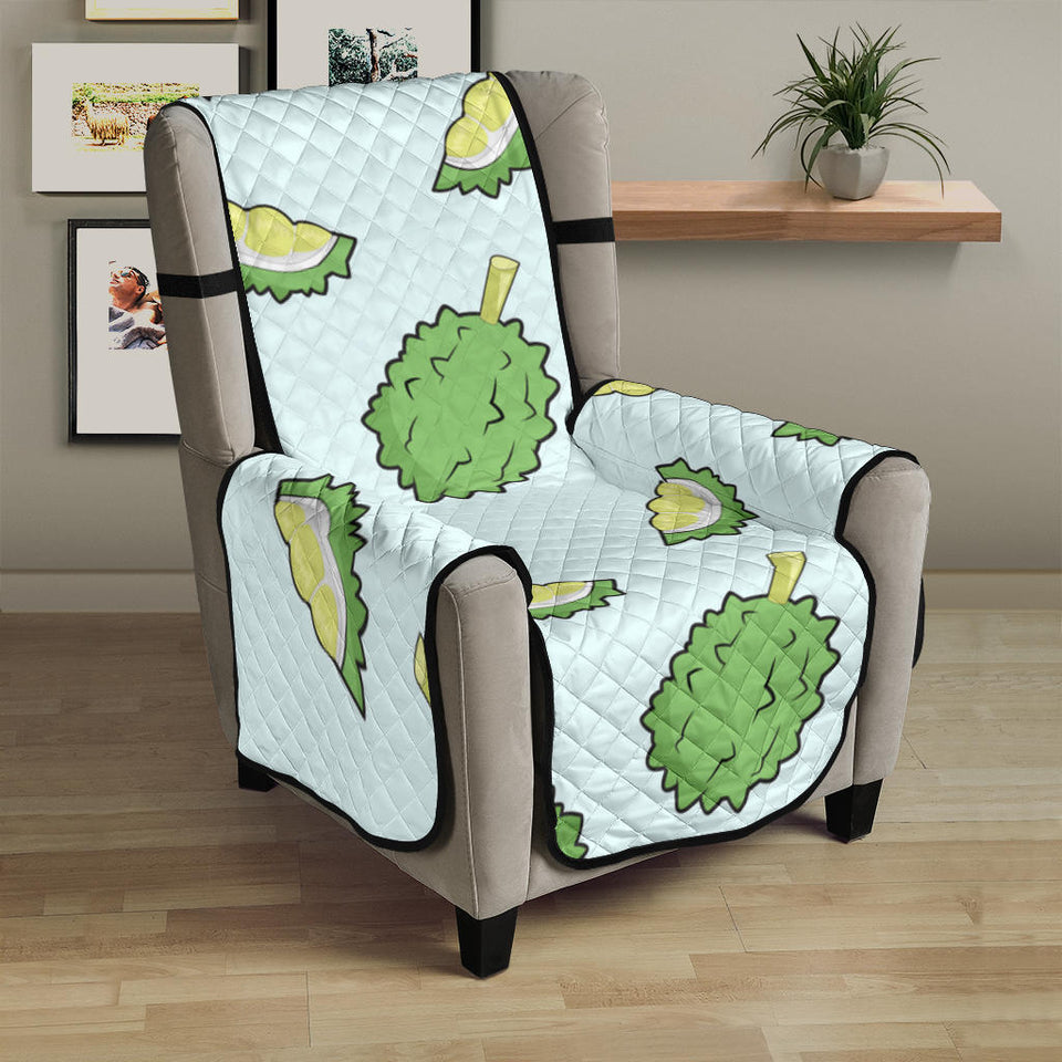 Durian pattern blue background Chair Cover Protector