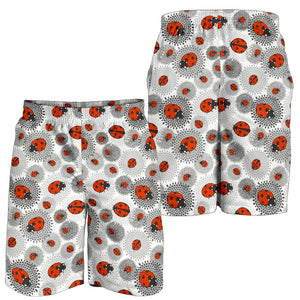Ladybug Pattern Print Design 05 Men Shorts