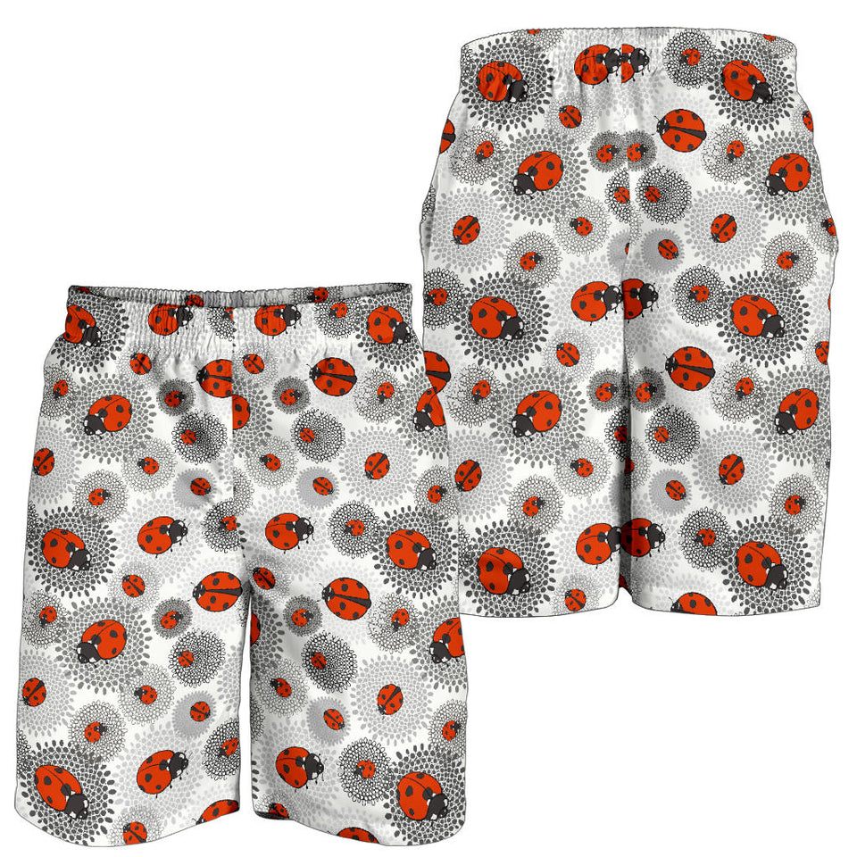 Ladybug Pattern Print Design 05 Men Shorts