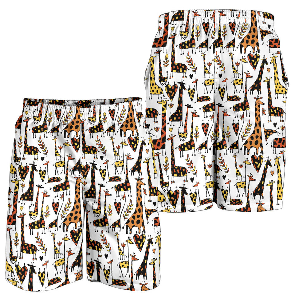 Giraffe Pattern Print Design 05 Men Shorts