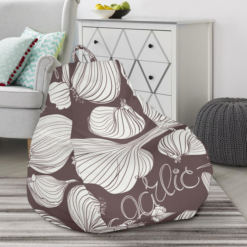 Garlic Bulb Dark Background Bean Bag Cover