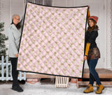 Golden Retriever Pattern Print Design 02 Premium Quilt