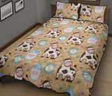 Cow bottle of milk pattern Quilt Bed Set