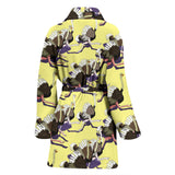 Ostrich Pattern Print Design 04 Women's Bathrobe