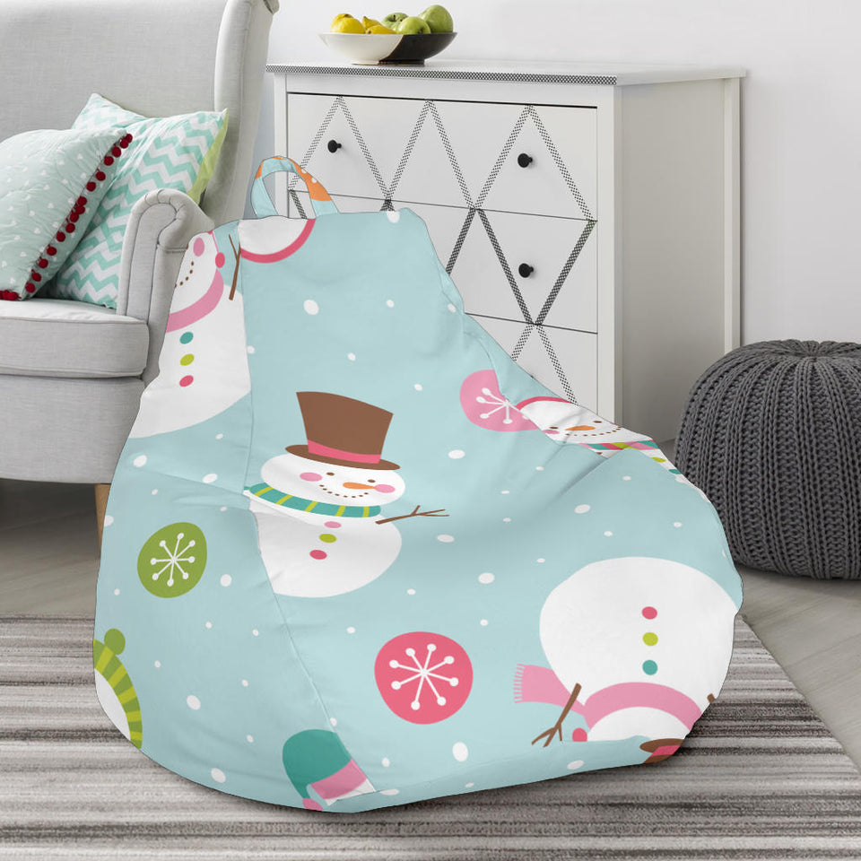 Cute Snowman Snowflake Pattern Bean Bag Cover