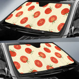 Tomato Dot Background Car Sun Shade