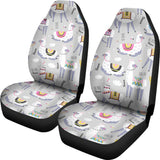 Cute Llama Alpaca Pattern Universal Fit Car Seat Covers