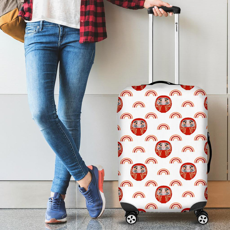 Daruma Japanese Wooden Doll Design Pattern Cabin Suitcases Luggages