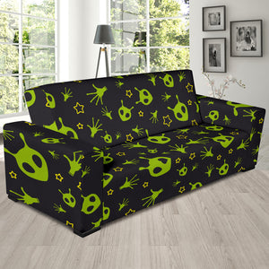 Alien Pattern Print Design 02 Sofa Slipcover