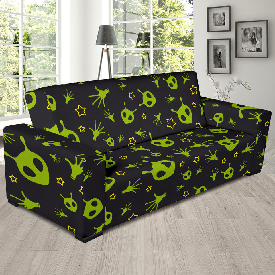 Alien Pattern Print Design 02 Sofa Slipcover