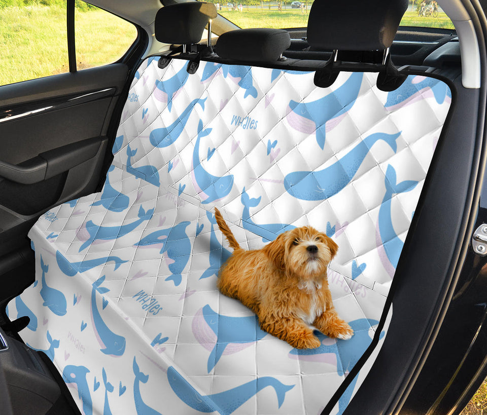Blue Whale Pattern Dog Car Seat Covers