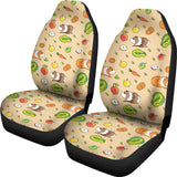 Guinea Pig Pattern Print Design 05 Universal Fit Car Seat Covers