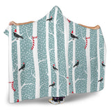 Crows Christmas Hat Scarf Hooded Blanket