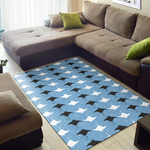 Stingray Pattern Print Design 03 Area Rug