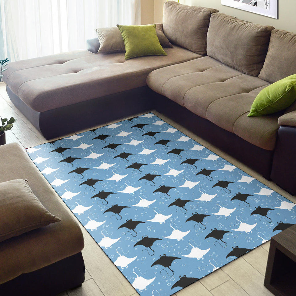 Stingray Pattern Print Design 03 Area Rug
