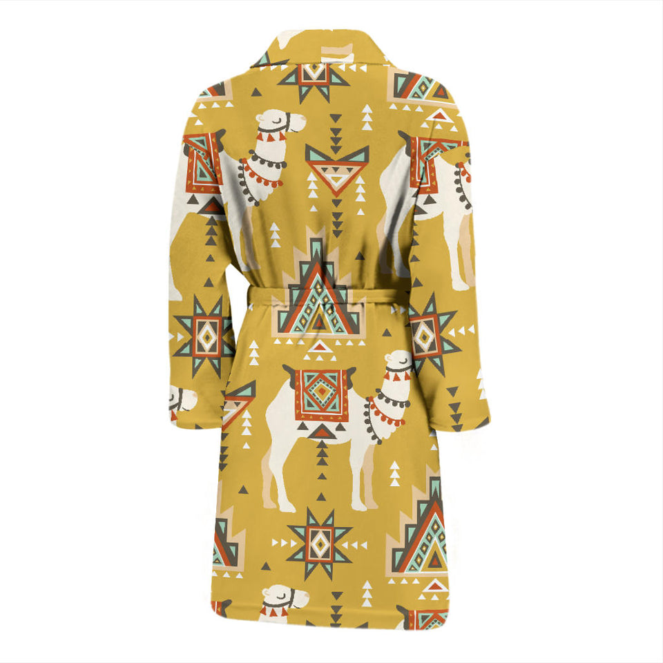 Camels Ethnic Motif Pattern Men'S Bathrobe