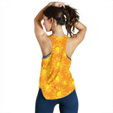 Sun orange background Women Racerback Tank Top