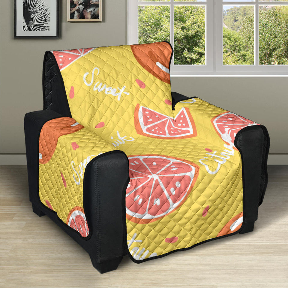 Grapefruit yellow background Recliner Cover Protector