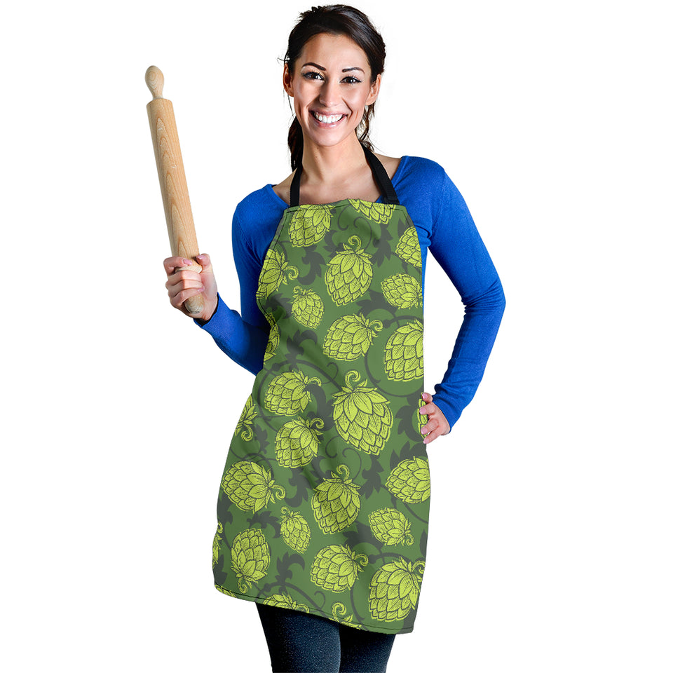 Hop Pattern Hop Cone Background Adjustable Apron