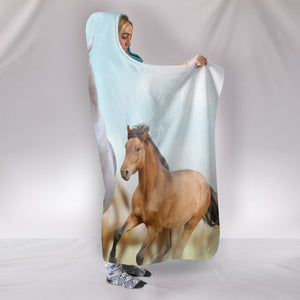 Desert Horse Hooded Blanket