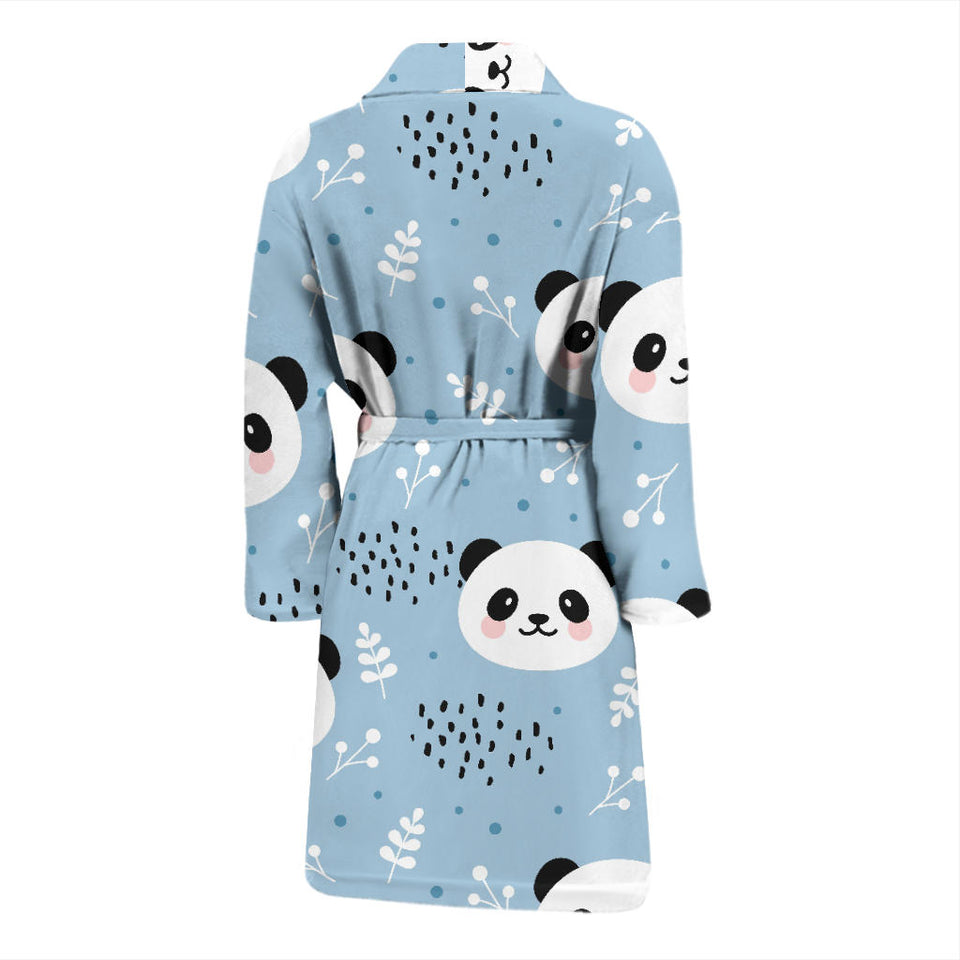 Cute Panda Pattern Men'S Bathrobe