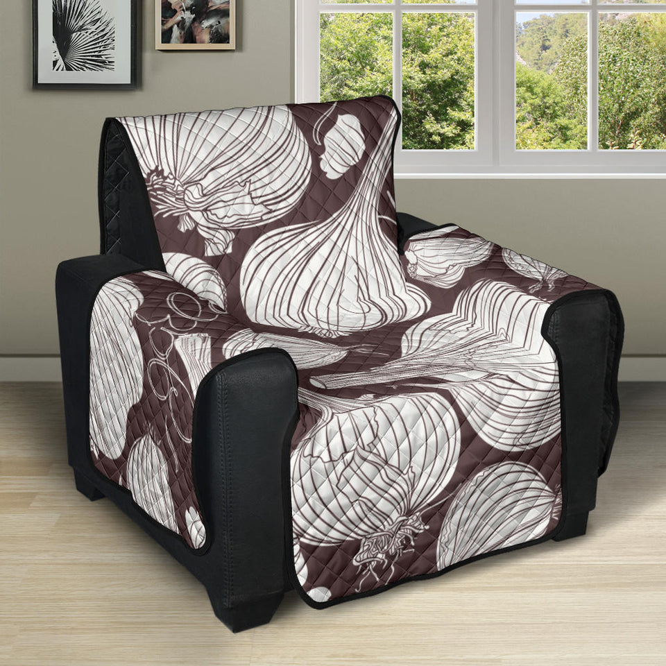 Garlic bulb dark background Recliner Cover Protector