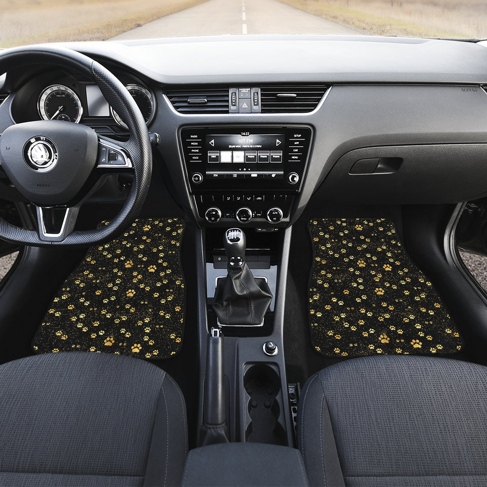 Dog Paws Pattern Print Design 05 Front Car Mats