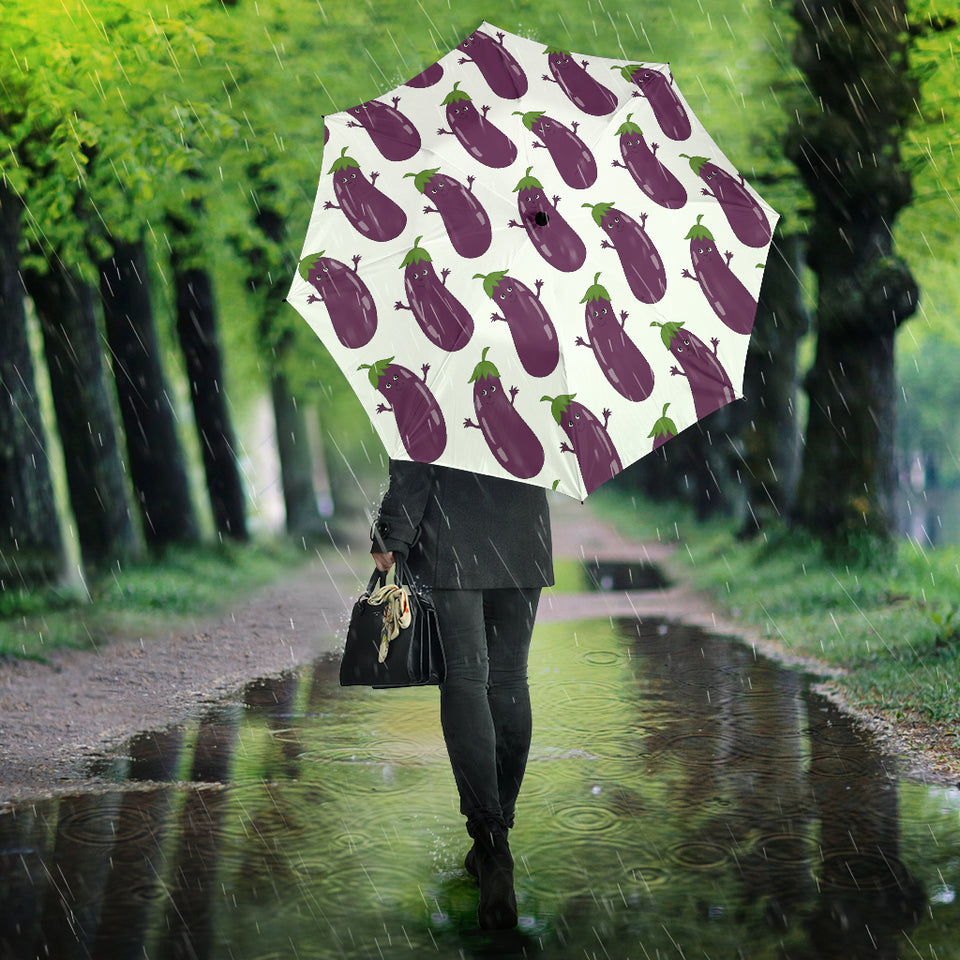 Eggplant Pattern Print Design 01 Umbrella