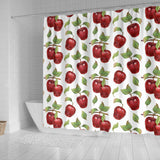 Red Apples Pattern Shower Curtain Fulfilled In US