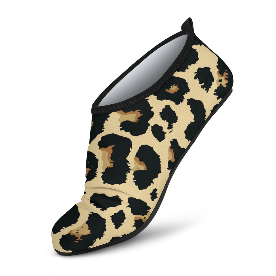 Leopard Print Design Pattern Aqua Shoes