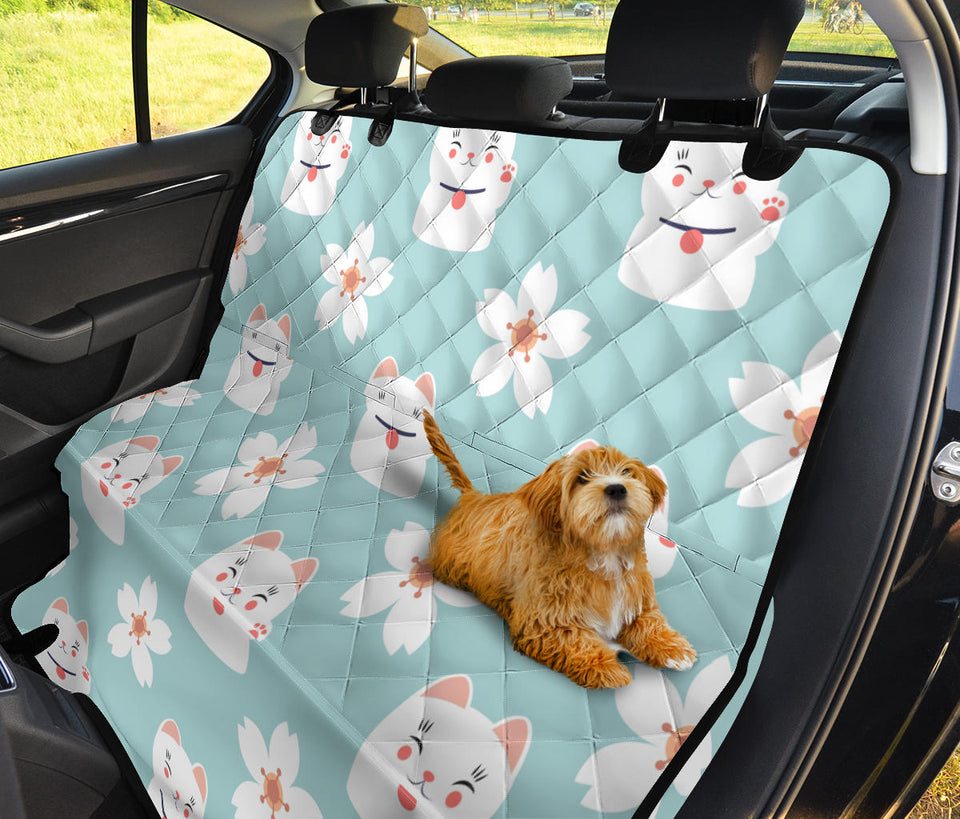 Maneki Neko Lucky Cat Sakura Dog Car Seat Covers