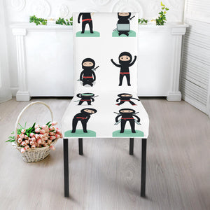 Cute Ninja Katana Sword Pattern Dining Chair Slipcover